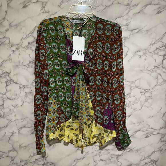 Zara Bohemian Print Top - Picture 4 of 13